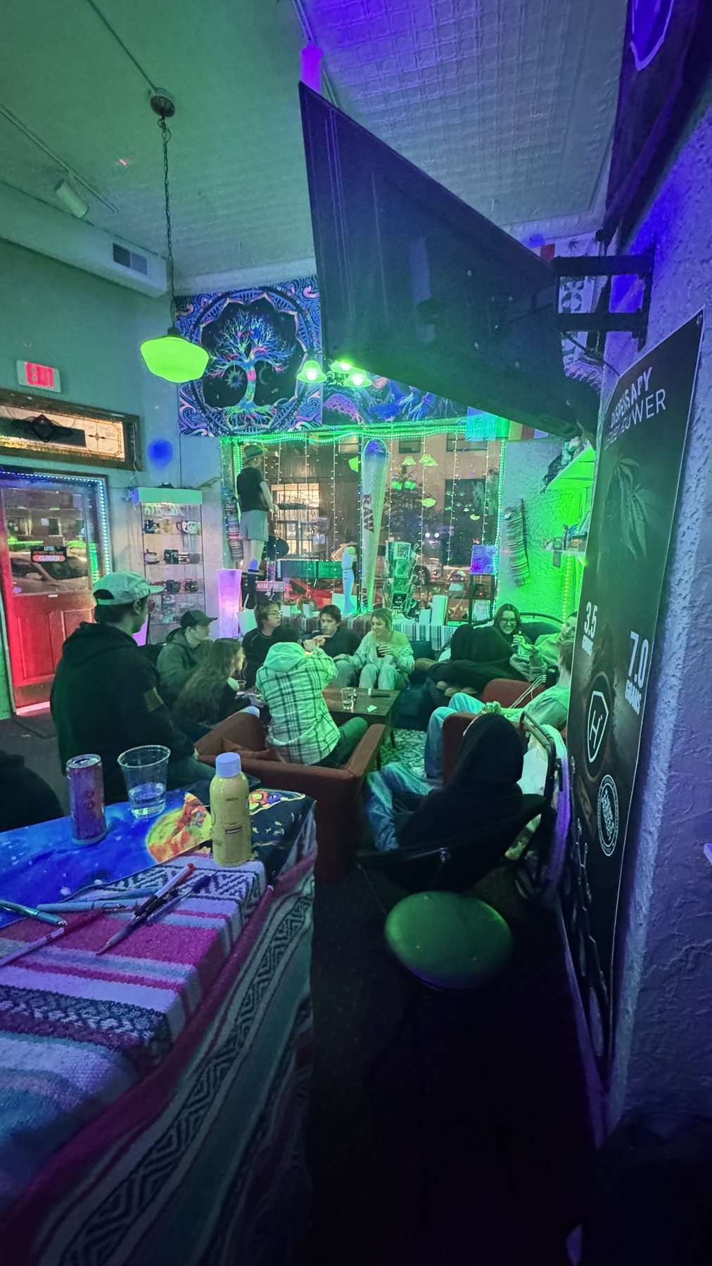 Customers relaxing in the lounge